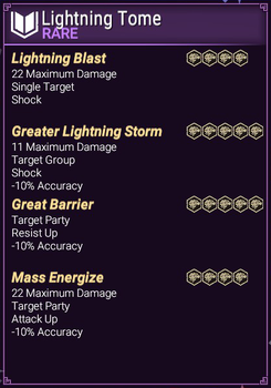 Lightning Tome - Abilities