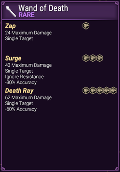 Wand of Death - Abilities
