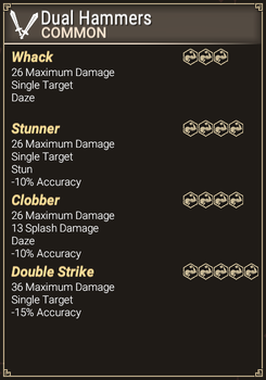 Dual Hammers - Abilities